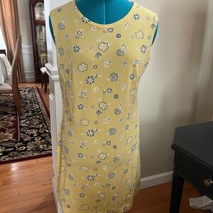Younique Yellow Sheath Dress Sleeveless Crew Neck
